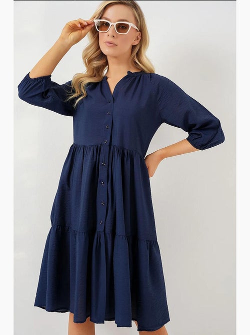 Robe boutonnée à manches courtes bdart - Kiabi Robe boutonnée à manches courtes bdart - Kiabi