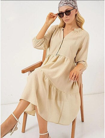 Robe boutonnée à manches courtes bdart