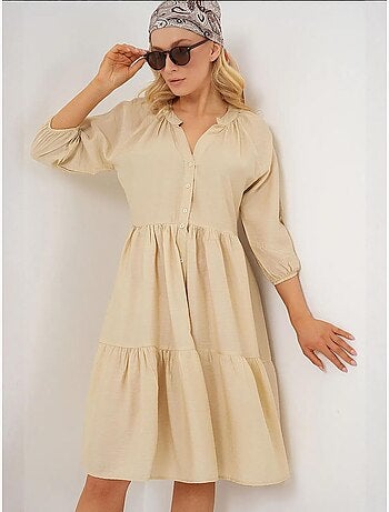 Robe boutonnée à manches courtes bdart