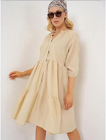 Robe boutonnée à manches courtes bdart
