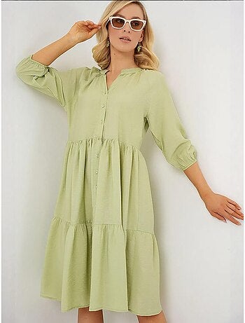 Robe boutonnée à manches courtes bdart