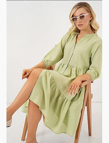 Robe boutonnée à manches courtes bdart