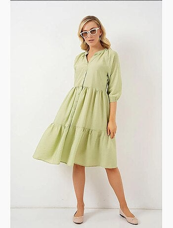 Robe boutonnée à manches courtes bdart