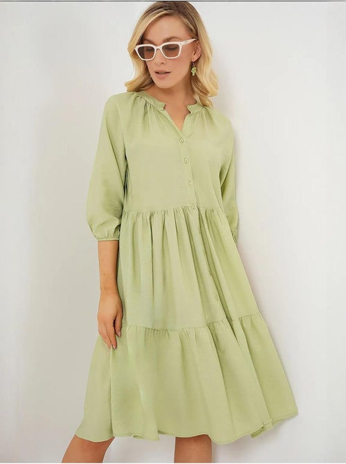 Robe boutonnée à manches courtes bdart - Kiabi Robe boutonnée à manches courtes bdart - Kiabi