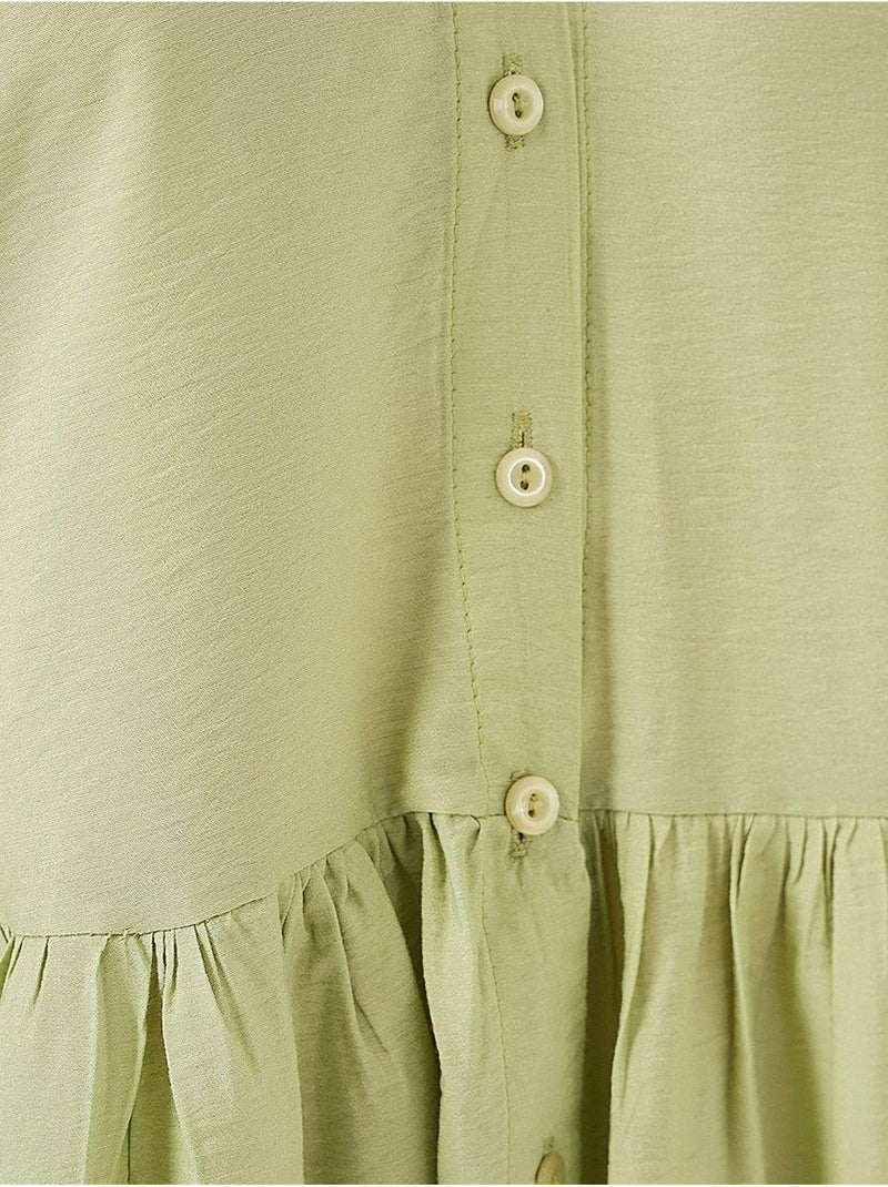 Robe boutonnée à manches courtes bdart Vert émeraude - Kiabi