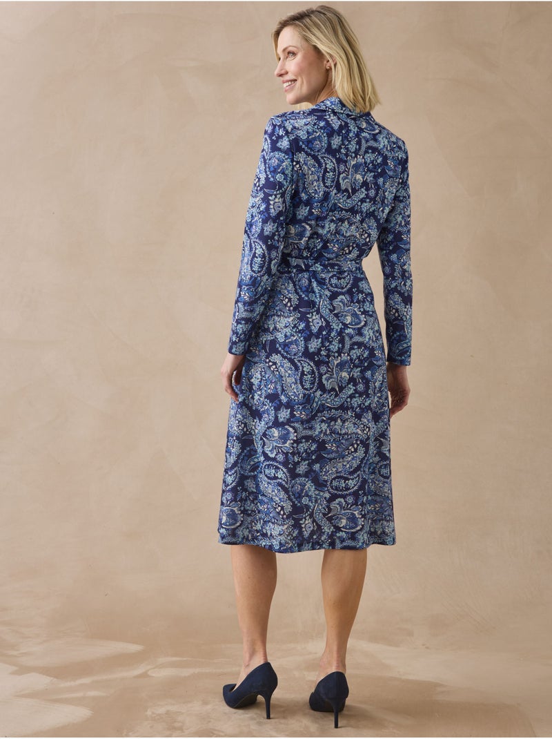 Robe boutonnée classique - daxon Bleu Multicolore - Kiabi