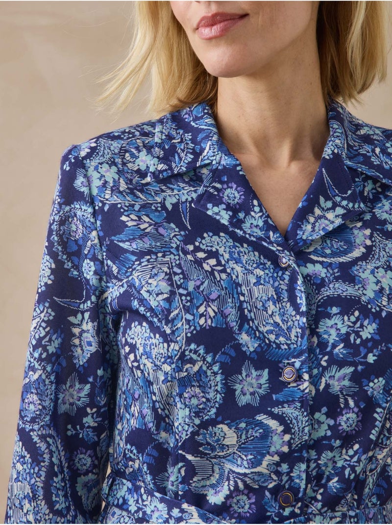 Robe boutonnée classique - daxon Bleu Multicolore - Kiabi