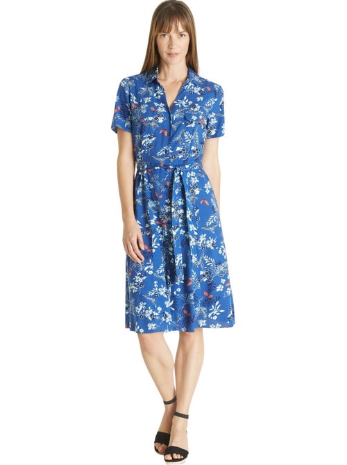 Robe boutonnée col chemisier - DAXON - Kiabi
