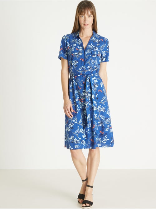 Robe boutonnée col chemisier - DAXON - Kiabi