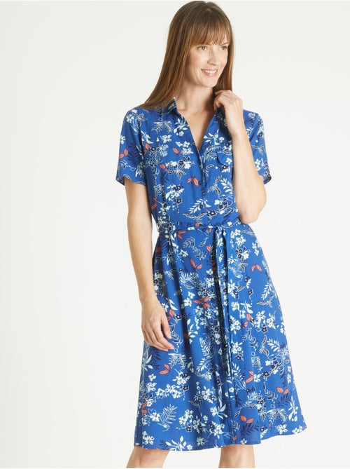 Robe boutonnée col chemisier - DAXON - Kiabi