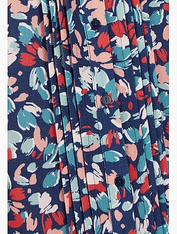 Robe boutonnée crêpe reliéfé - Damart