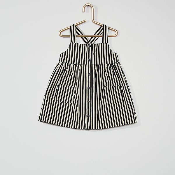 Robe Boutonnee Imprimee Bebe Fille Marine Raye Kiabi 10 00