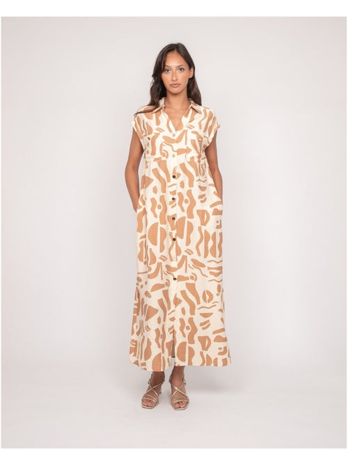 Robe boutonnée longue sans manches ISALINE - Kiabi