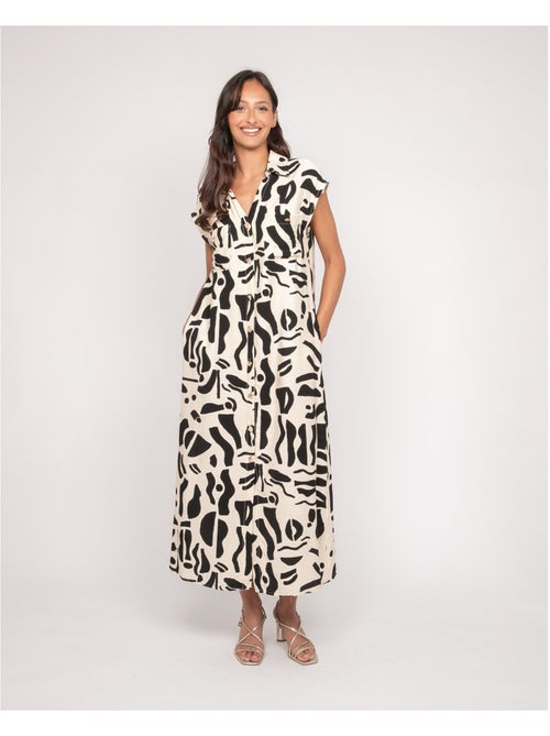 Robe boutonnée longue sans manches ISALINE - Kiabi