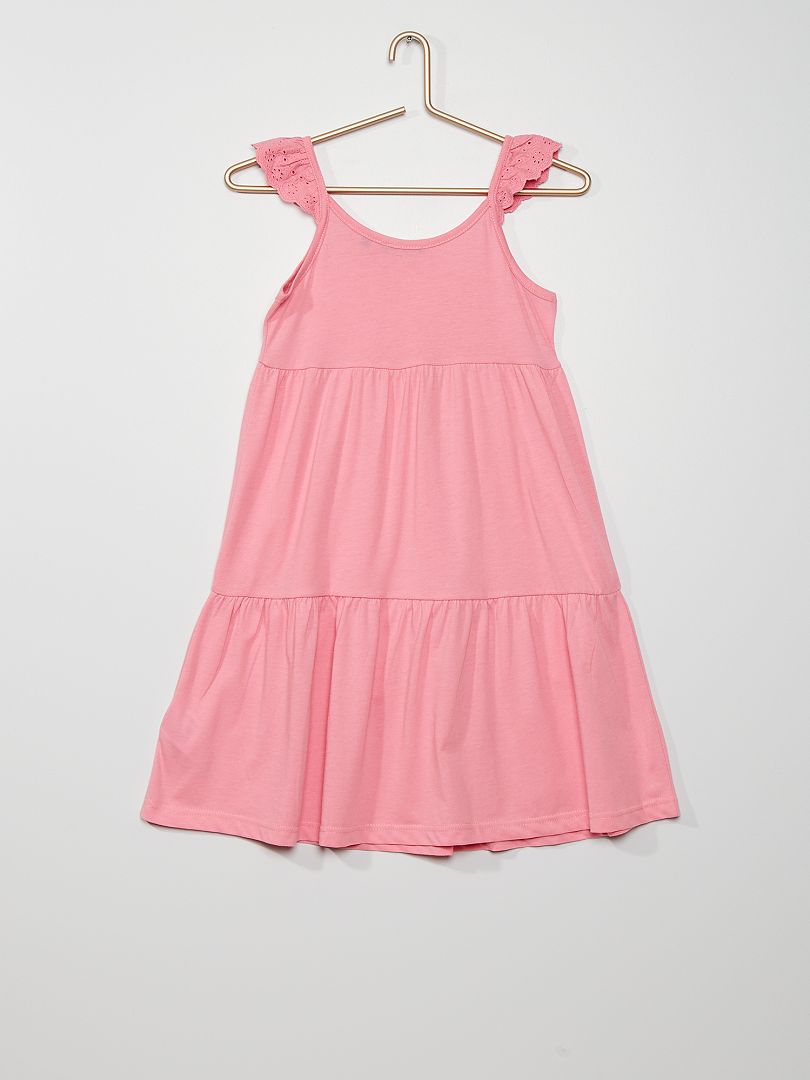 Robe Bretelles à Volants - Rose - Kiabi - 10.00€