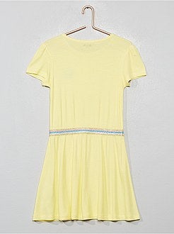 Robe brodée en maille côtelée - Kiabi