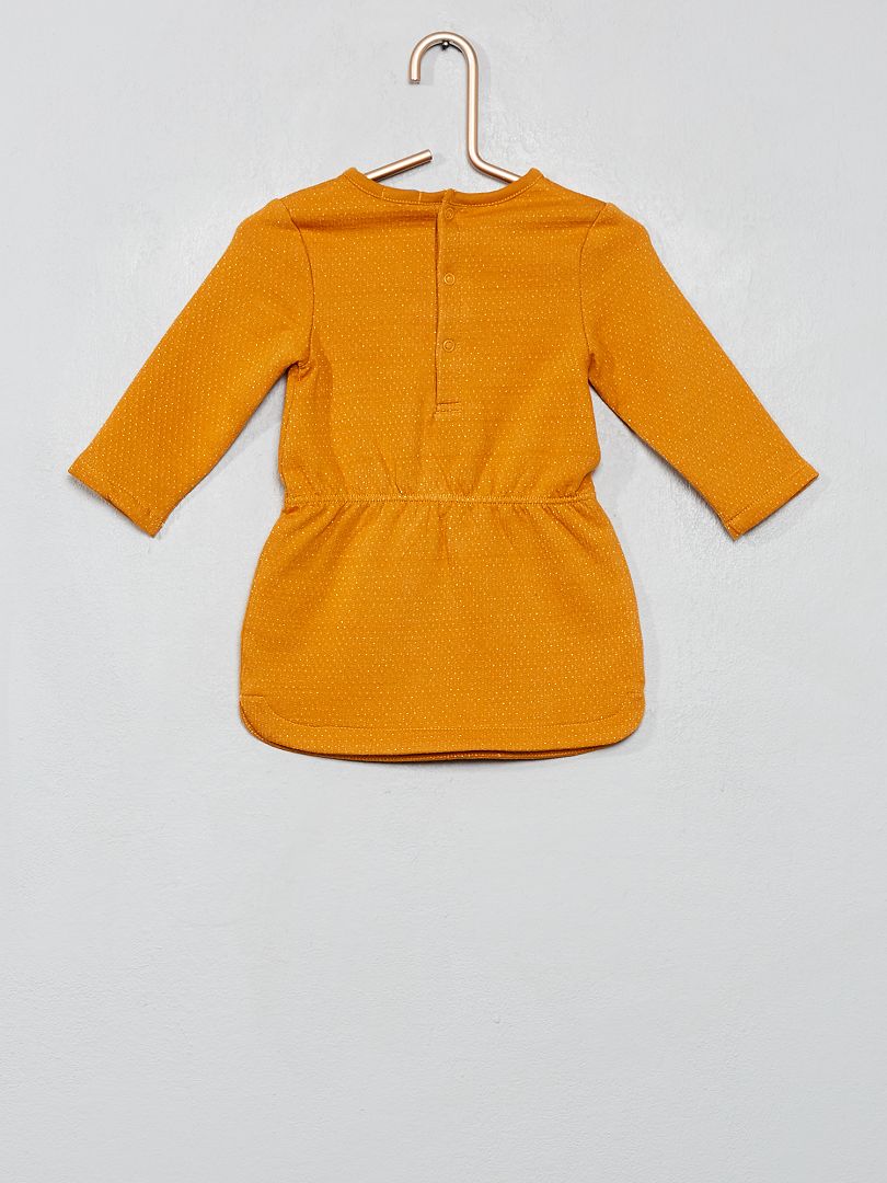 Robe brod?�e imprim?�e - jaune - Kiabi - 9.00�?�