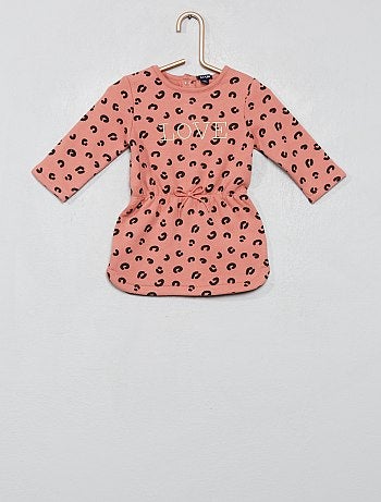 Robe brodée imprimée