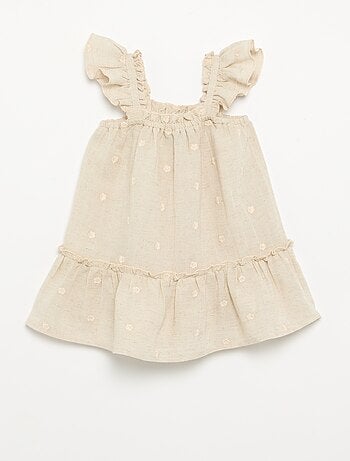 Robe brodée sans manches
