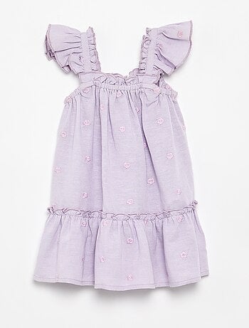 Robe brodée sans manches