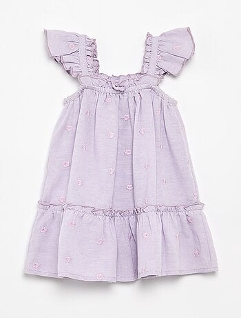 Robe brodée sans manches