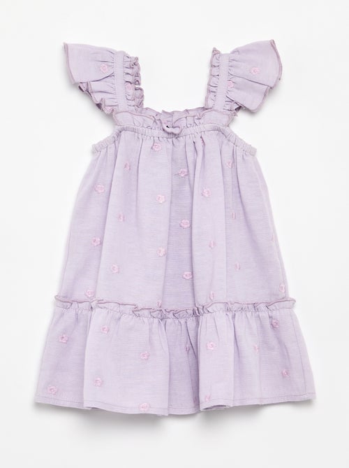 Robe brodée sans manches - Kiabi