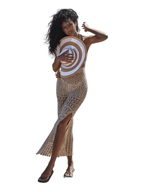 Robe bustier de plage convertible jupe longue crochet COMPLEMENTOS - Kiabi