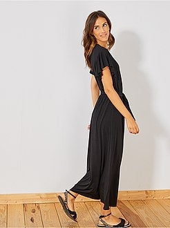 Robe cache-cœur à volants - Kiabi