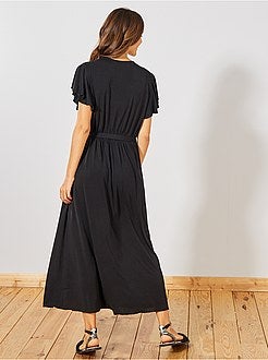 Robe cache-cœur à volants - Kiabi