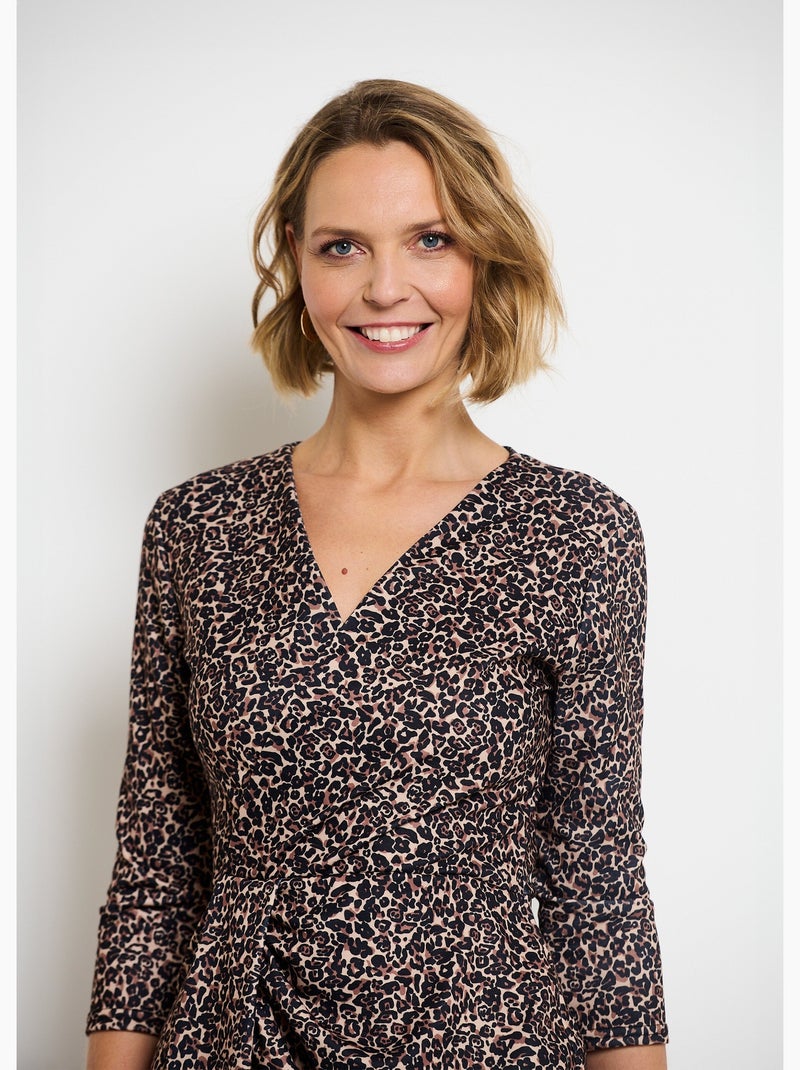 Robe cache-coeur effet portefeuille - AFIBEL Multicolore - Kiabi