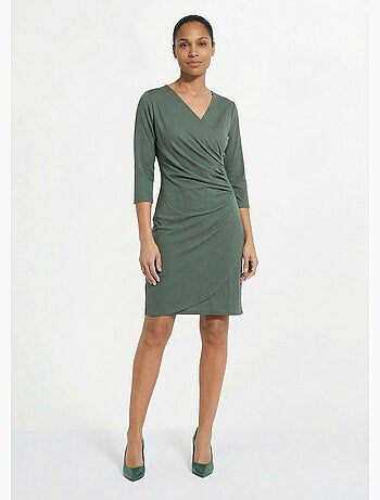 Robe cache coeur jersey cotelé Essentiel - Afibel