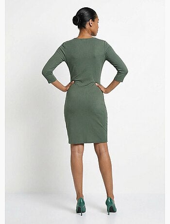 Robe cache coeur jersey cotelé Essentiel - Afibel