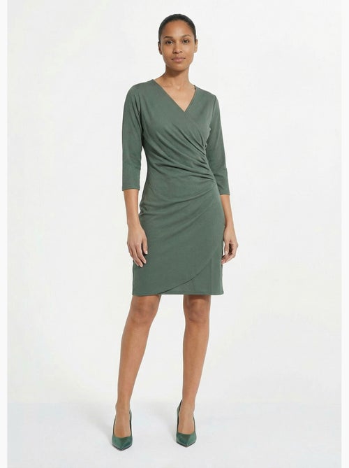 Robe cache coeur jersey cotelé Essentiel - Afibel - Kiabi