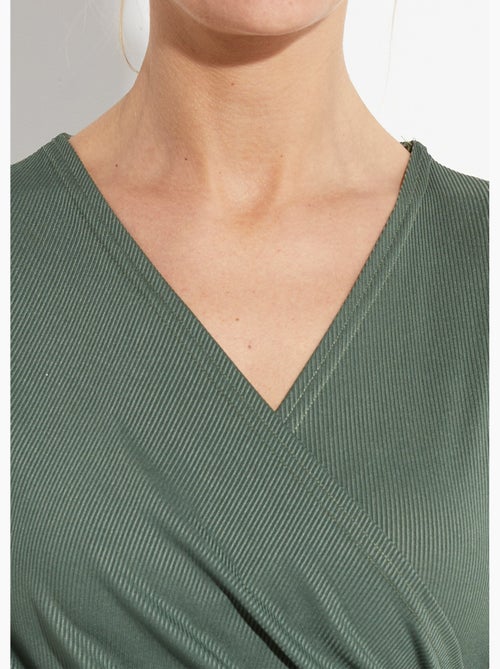 Robe cache coeur jersey cotelé Essentiel - Afibel - Kiabi