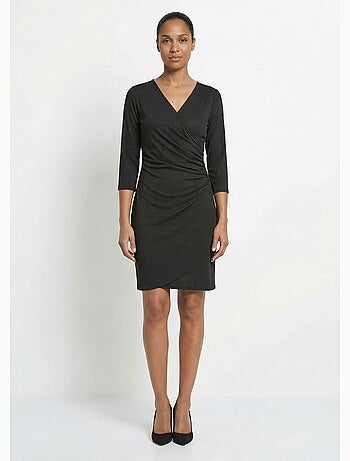 Robe cache coeur jersey cotelé Essentiel - Afibel