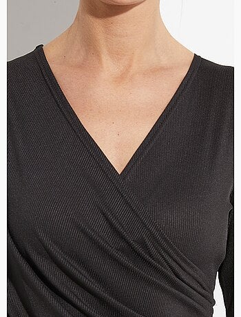 Robe cache coeur jersey cotelé Essentiel - Afibel