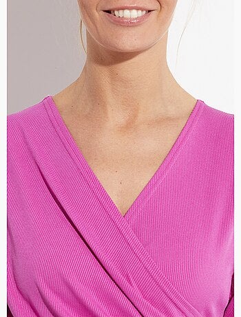 Robe cache coeur jersey cotelé Essentiel - Afibel