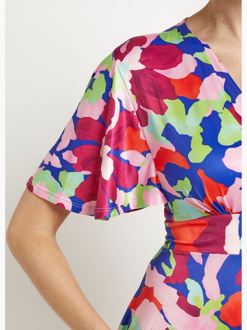 Robe cache-c¿ur manches papillon motif arty - Afibel - Kiabi Robe cache-c¿ur manches papillon motif arty - Afibel - Kiabi