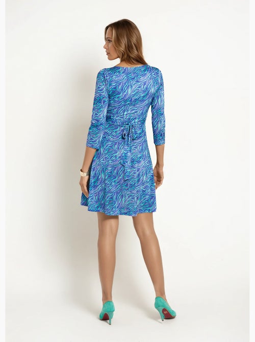 Robe cache-c¿ur stretch, taille plissée - Afibel - Kiabi Robe cache-c¿ur stretch, taille plissée - Afibel - Kiabi