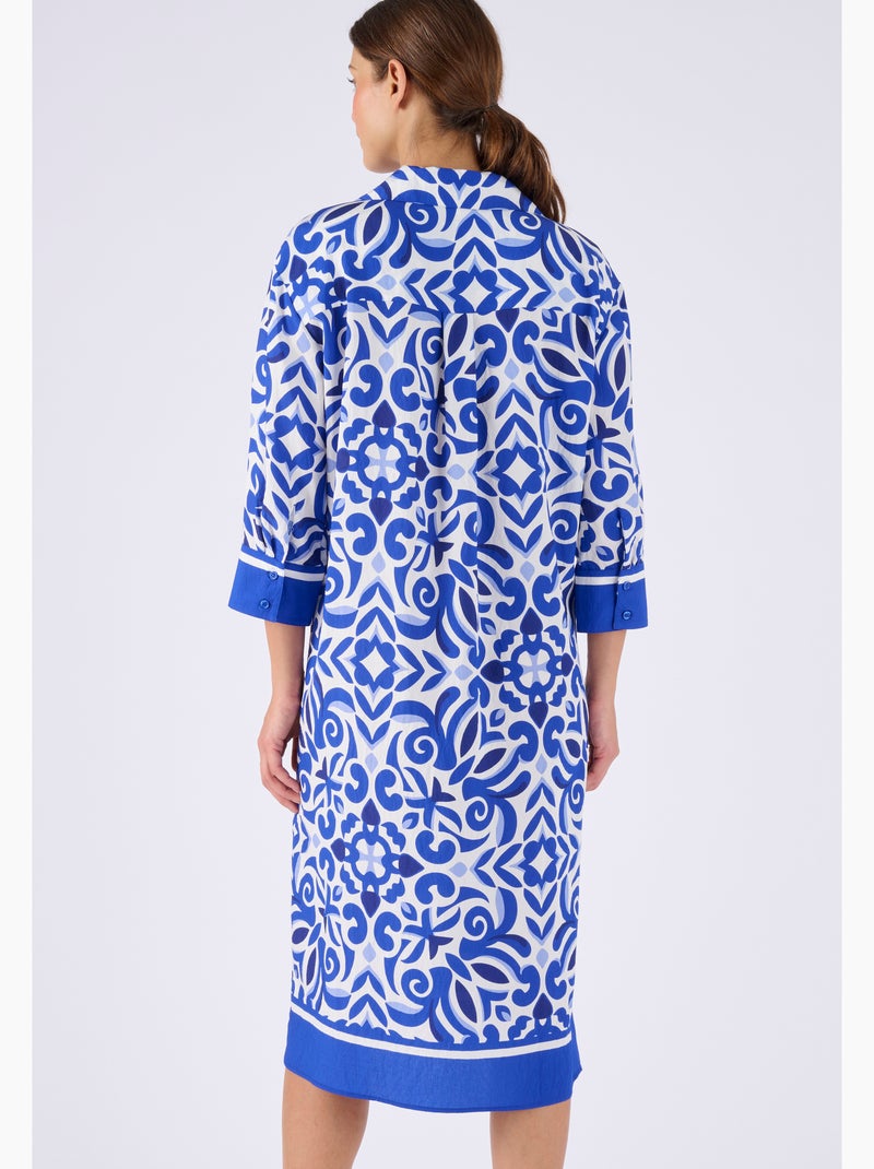 Robe caftan Climatyl - Damart Bleu - Kiabi
