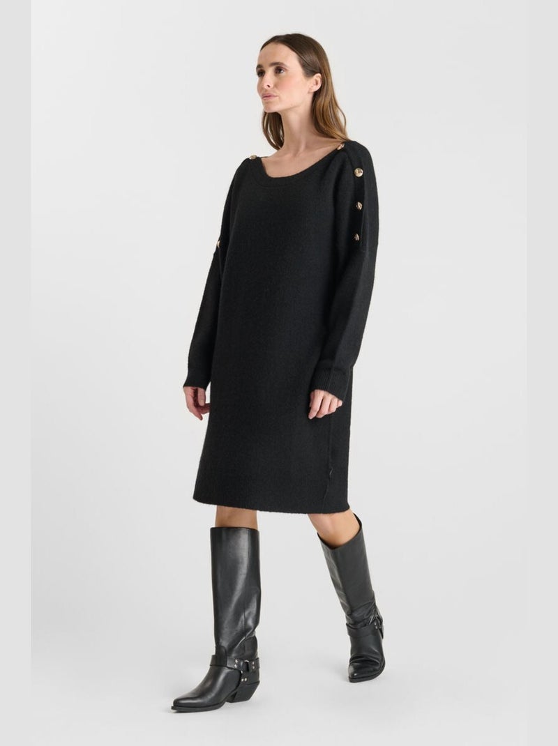 Robe CARMENA droite 'Le Temps Des Cerises' Noir - Kiabi