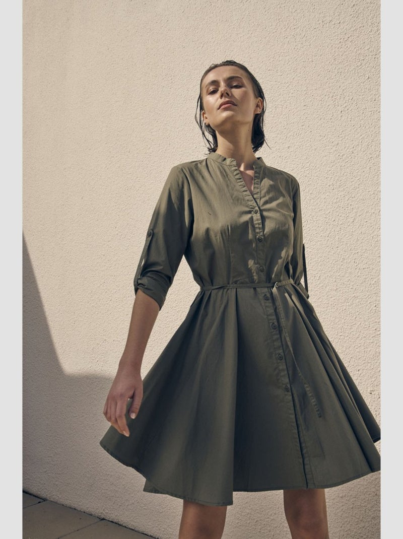 Robe CATLEYA evasée, patineuse 'Le Temps Des Cerises' Vert - Kiabi