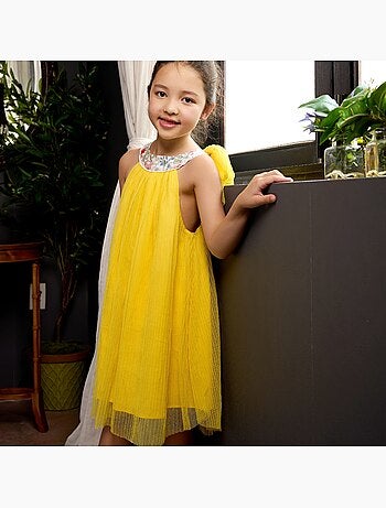 Robe Cérémonie à Col Fleuri Liberty ALIZEE - La Faute à Voltaire