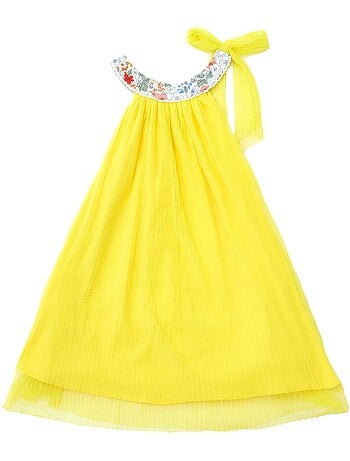 Robe Cérémonie à Col Fleuri Liberty ALIZEE - La Faute à Voltaire