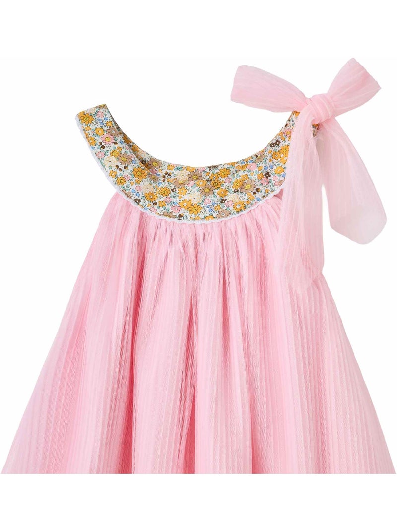 Robe Cérémonie   à Col Fleuri Liberty   ALIZEE - La Faute à Voltaire Rose pâle - Kiabi