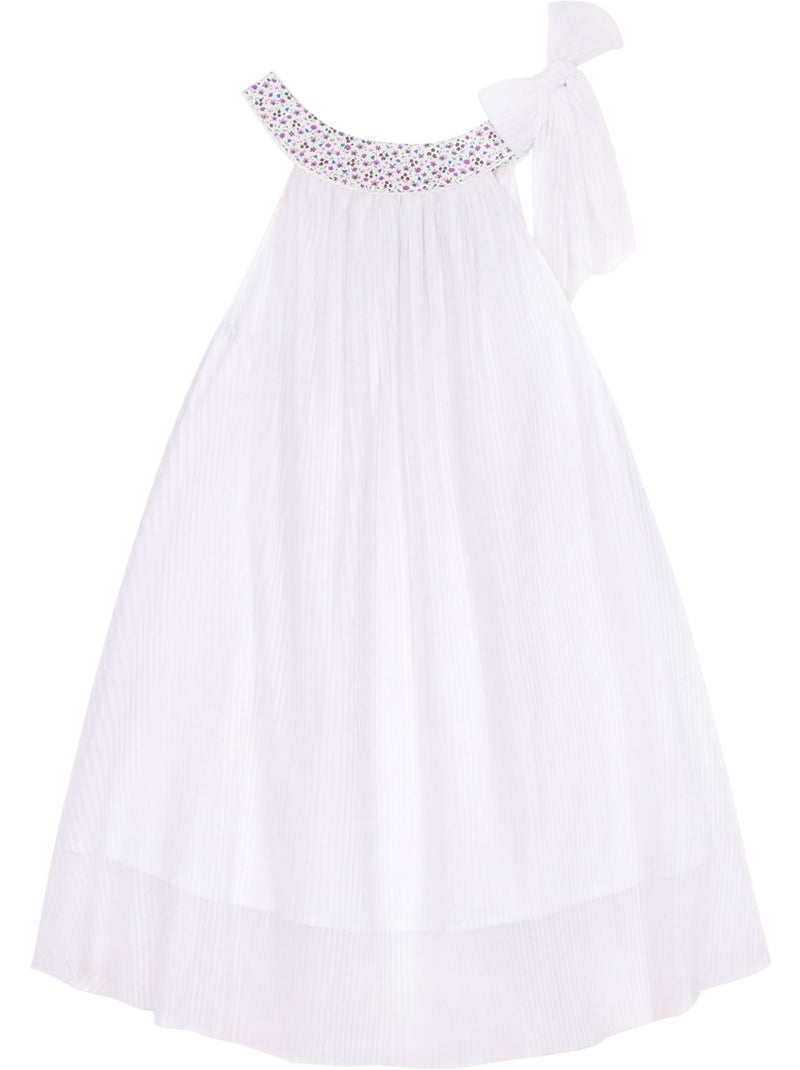 Robe Cérémonie   à Col Liberty   ALIZEE - La Faute à Voltaire Blanc Violet - Kiabi