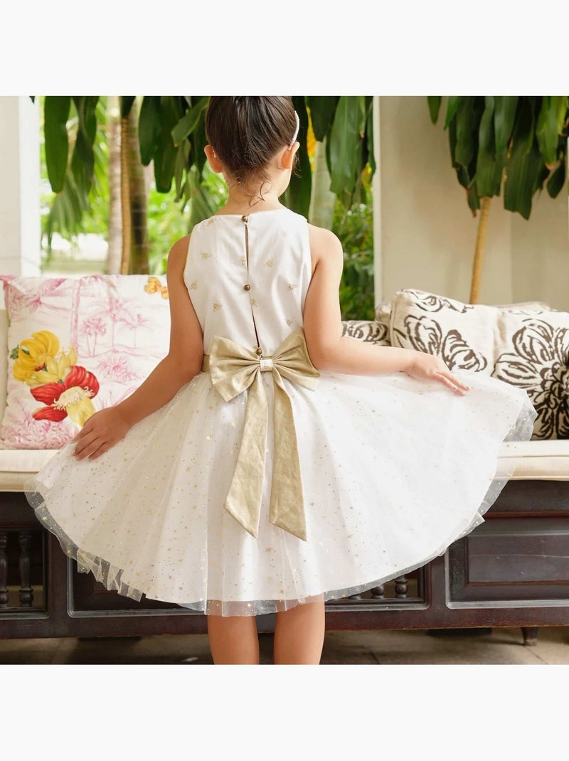 Robe Cérémonie   Abeilles   HEPBURN - La Faute à Voltaire Blanc - Kiabi