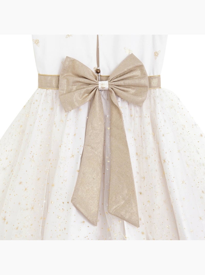 Robe Cérémonie   Abeilles   HEPBURN - La Faute à Voltaire Blanc - Kiabi