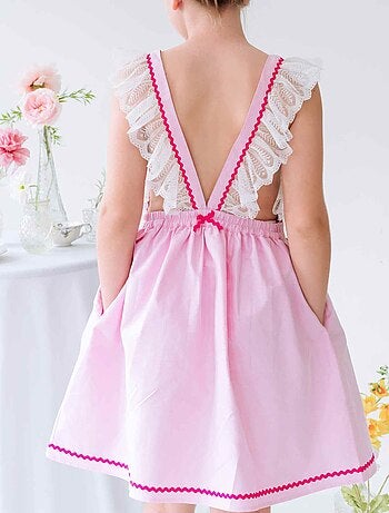 Robe Cérémonie Bohème avec Fine Dentelle LILI - La Faute à Voltaire