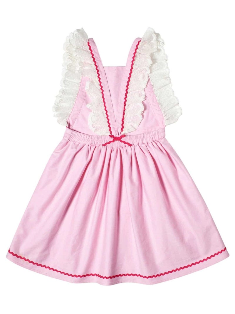 Robe Cérémonie Bohème   avec Fine Dentelle  LILI - La Faute à Voltaire Rose - Kiabi